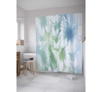 Штора (занавеска) для ванной JoyArty "Воздушные бабочки" из сатена, 180х200 см с крючками, sc_33941