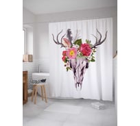 Штора (занавеска) для ванной JoyArty "Магический символ" из сатена, 180х200 см с крючками, sc_37615