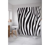 Штора (занавеска) для ванной JoyArty "Расцветка зебры" из сатена, 180х200 см sc_378797