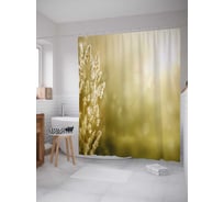 Штора (занавеска) для ванной JoyArty "Осеннее утро" из сатена, 180х200 см с крючками, sc_37478