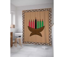 Штора (занавеска) для ванной JoyArty "Нарисованные свечи" из сатена, 180х200 см с крючками, sc_5873