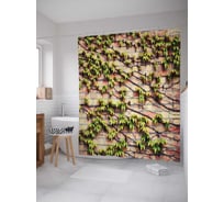 Штора (занавеска) для ванной JoyArty "Природное разрушение" из сатена, 180х200 см с крючками, sc_3495