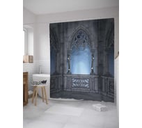 Штора (занавеска) для ванной JoyArty "Готическая беседка" из сатена, 180х200 см с крючками, sc_32490
