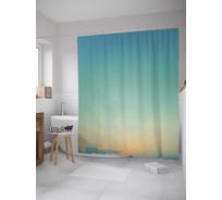 Штора (занавеска) для ванной JoyArty "Начало рассвета" из сатена, 180х200 см с крючками, sc_33779