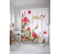 Штора (занавеска) для ванной JoyArty "Валентинка Ненси" из сатена, 180х200 см с крючками, sc_4454