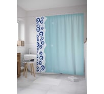 Штора (занавеска) для ванной JoyArty "Магические шары" из сатена, 180х200 см с крючками, sc_35416