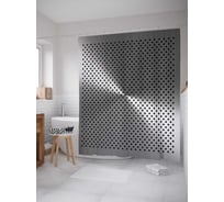 Штора (занавеска) для ванной JoyArty "Сетка для вентиляции" из сатена, 180х200 см с крючками, sc_4530