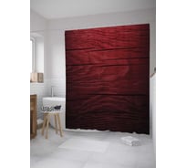 Штора (занавеска) для ванной JoyArty "Трещины на досках" из сатена, 180х200 см с крючками, sc_35579