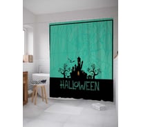 Штора (занавеска) для ванной JoyArty "Ведьминское жилище" из сатена, 180х200 см с крючками, sc_6043