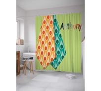 Штора (занавеска) для ванной JoyArty "Вежливый Энтони" из сатена, 180х200 см с крючками, sc_3981