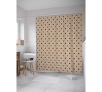 Штора (занавеска) для ванной JoyArty "Изображение квадратов точками" из сатена, 180х200 см с крючками, sc_33530