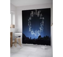 Штора (занавеска) для ванной JoyArty "Ночная астрология" из сатена, 180х200 см с крючками, sc_33743