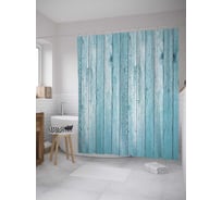 Штора (занавеска) для ванной JoyArty "Под цвет неба" из сатена, 180х200 см с крючками, sc_33964