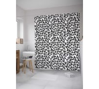 Штора (занавеска) для ванной JoyArty "Смешанные ноты" из сатена, 180х200 см с крючками, sc_33010