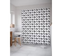 Штора (занавеска) для ванной JoyArty "Американские финансы" из сатена, 180х200 см с крючками, sc_54390