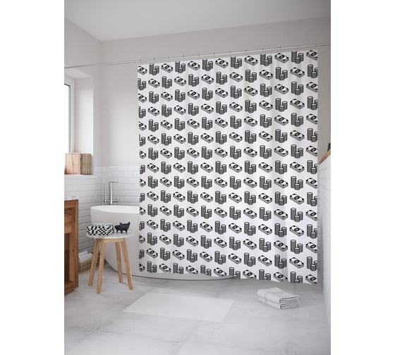 Штора (занавеска) для ванной JoyArty "Американские финансы" из сатена, 180х200 см с крючками, sc_54390 1