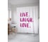 Штора (занавеска) для ванной JoyArty "Жизнь. Смех. Любовь." из сатена, 180х200 см с крючками, sc_53833 1