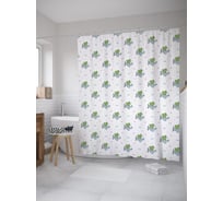 Штора (занавеска) для ванной JoyArty "Дракончик на самолетике" из сатена, 180х200 см с крючками, sc_55887