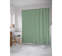 Штора (занавеска) для ванной JoyArty "Аргайл с прерывистыми полосами" из сатена, 180х200 см с крючками, sc_37160