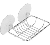 Мыльница на присосках SAKURA АЕ-734А 125x39x92 мм, хром 037157