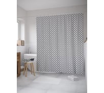 Штора (занавеска) для ванной JoyArty "Наложение форм" из сатена, 180х200 см с крючками, sc_60065