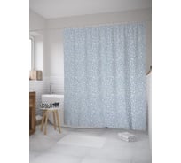 Штора (занавеска) для ванной JoyArty "Звездные снежинки" из сатена, 180х200 см с крючками, sc_60695