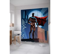 Штора (занавеска) для ванной JoyArty "При свете луны" из сатена, 180х200 см с крючками, sc_38708