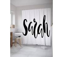 Штора (занавеска) для ванной JoyArty "Сара" из сатена, 180х200 см с крючками, sc_61242