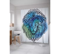 Штора (занавеска) для ванной JoyArty "Бдительный взгляд" из сатена, 180х200 см с крючками, sc_37303