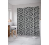 Штора (занавеска) для ванной JoyArty "Винтажные узоры" из сатена, 180х200 см с крючками, sc_54570