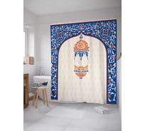 Штора (занавеска) для ванной JoyArty "Светильник на арке" из сатена, 180х200 см с крючками, sc_38784