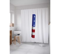 Штора (занавеска) для ванной JoyArty "Американская i" из сатена, 180х200 см с крючками, sc_4531i