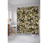 Штора (занавеска) для ванной JoyArty "Военное окружение" из сатена, 180х200 см с крючками, sc_3884