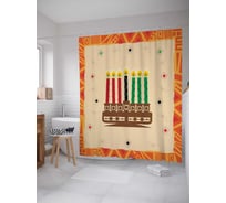 Штора (занавеска) для ванной JoyArty "Большой подсвечник" из сатена, 180х200 см с крючками, sc_5872