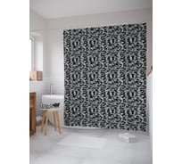 Штора (занавеска) для ванной JoyArty "Абстрактные переплетения" из сатена, 180х200 см с крючками, sc_54908