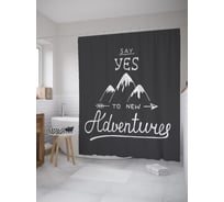 Штора (занавеска) для ванной JoyArty "Скажи да новым горам" из сатена, 180х200 см с крючками, sc_60526