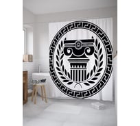 Штора (занавеска) для ванной JoyArty "Древнеримская колонна" из сатена, 180х200 см с крючками, sc_39511