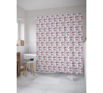 Штора (занавеска) для ванной JoyArty "Символ свободы США" из сатена, 180х200 см с крючками, sc_55486