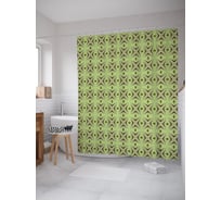 Штора (занавеска) для ванной JoyArty "Векторные лучи" из сатена, 180х200 см с крючками, sc_53660