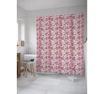 Штора (занавеска) для ванной JoyArty "Акварельные бутоны роз" из сатена, 180х200 см с крючками, sc_55539