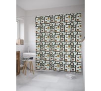 Штора (занавеска) для ванной JoyArty "Дорога со светофором" из сатена, 180х200 см с крючками, sc_55250