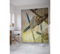Штора (занавеска) для ванной JoyArty "Полет к солнцу" из сатена, 180х200 см с крючками, sc_39089