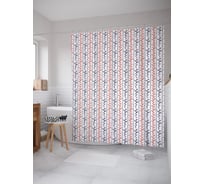 Штора (занавеска) для ванной JoyArty "Вертикальные лианы" из сатена, 180х200 см с крючками, sc_57703