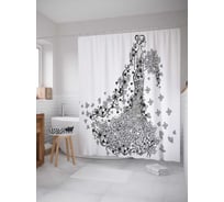 Штора (занавеска) для ванной JoyArty "Платье природы" из сатена, 180х200 см с крючками, sc_4853