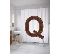 Штора (занавеска) для ванной JoyArty "Королевская q" из сатена, 180х200 см с крючками, sc_4920Q