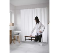 Штора (занавеска) для ванной JoyArty "Женское указание" из сатена, 180х200 см с крючками, sc_8731