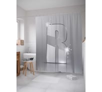 Штора (занавеска) для ванной JoyArty "Сверкающая r" из сатена, 180х200 см с крючками, sc_4522r