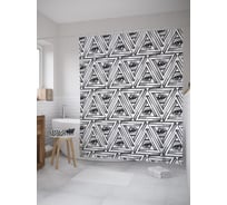 Штора (занавеска) для ванной JoyArty "Масонские глаза" из сатена, 180х200 см с крючками, sc_39129