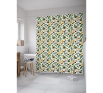 Штора (занавеска) для ванной JoyArty из сатена, 180х200 см с крючками, sc_55509