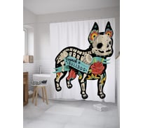 Штора (занавеска) для ванной JoyArty из сатена, 180х200 см с крючками, sc_60785